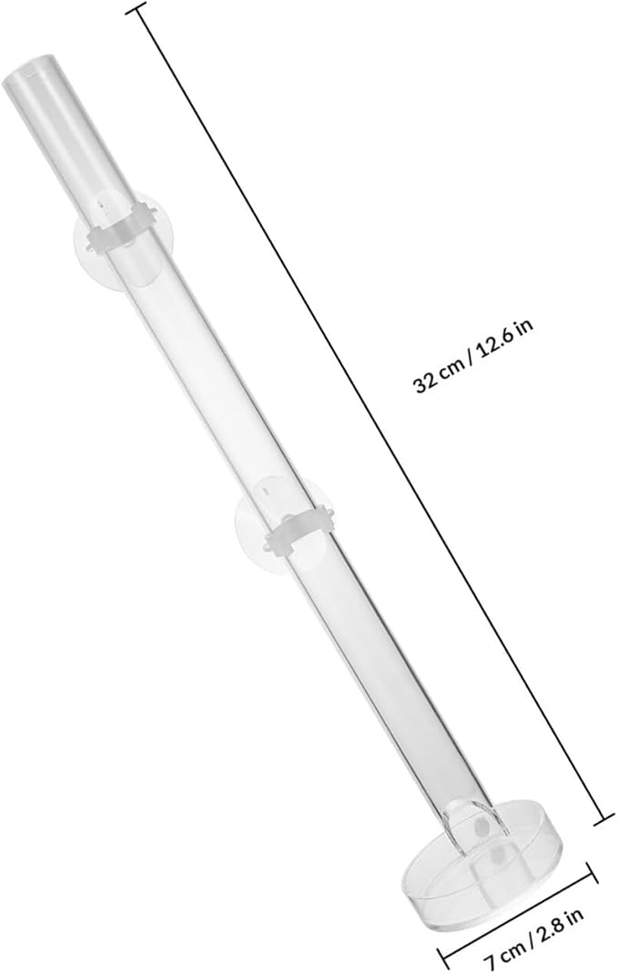 BESPORTBLE Aquarium Shrimp Feeding Tool with Suction Cup and Tray, 32cm Fish Tank Feeder Tube for Automatic Fish and Shrimp Feeding in Home Aquariums