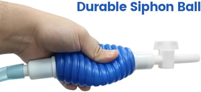 2sets Aquarium Siphon Water Changer Fish Tank Gravel Cleaner with Long Nozzle for Cleaning Changing Water (Blue)