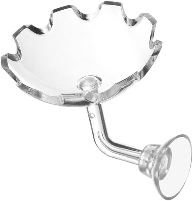 DONGKER Shrimp Feeding Dish,Acrylic Aquarium Shrimp Feeder Dish Bowl Tray with Suction Cup for Freshwater Saltwater Tanks
