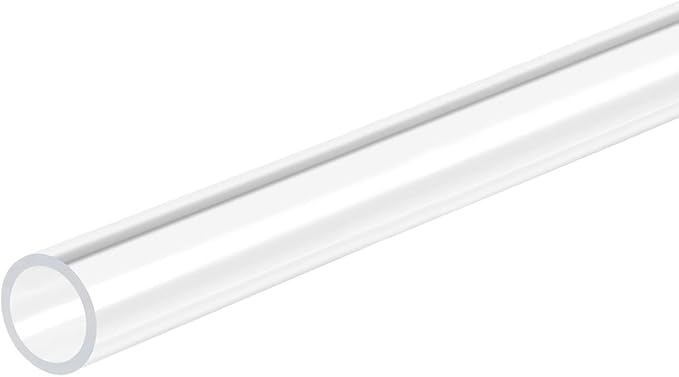 DMiotech 13mm x 15mm 20" Clear Acrylic Pipe Rigid Plastic Tubing for Aquarium Water Pipe, Water Cooling System, Plumbing