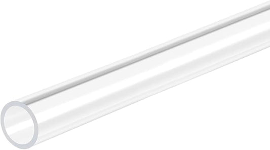 DMiotech 13mm x 15mm 20" Clear Acrylic Pipe Rigid Plastic Tubing for Aquarium Water Pipe, Water Cooling System, Plumbing