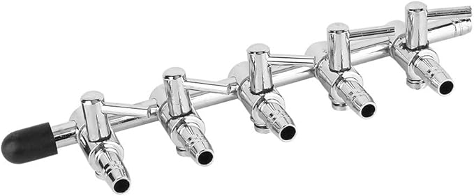 Zerodis Aquarium Oxygen Air Splitter, Air Control Lever Valve Distributor Splitter Pump Aessories Set for Fish