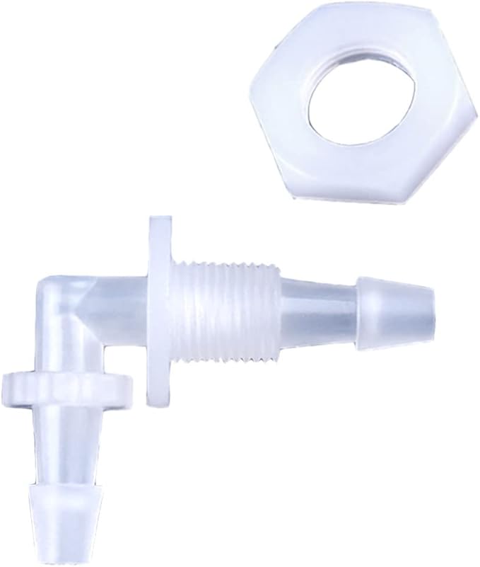 5Pcs Hex Nut PP Pagoda Elbow Connectors Aquarium Tank Air Pump Hose Joints Irrigation Pipe Fittings,4.8-G1I8-4.8