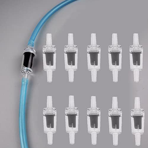 Pssopp 10Pcs Aquarium Air Control Valve One Way Non-Return Check Valve (Black)