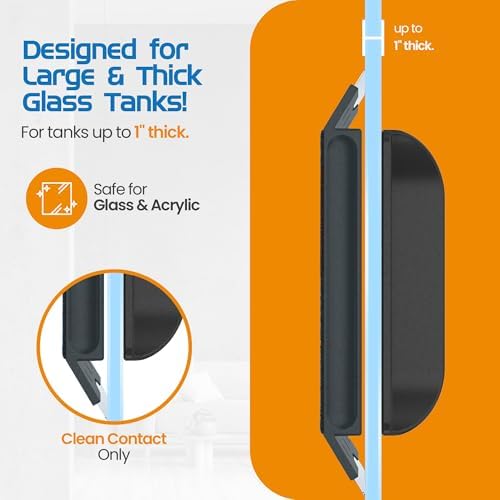 Flipper Edge 2-in-1 Scrubber Scraper Floating Magnetic Fish Tank Aquarium Cleaner with Dual Blades - Efficient Glass & Acrylic Aquarium Cleaning Tools (MAX)