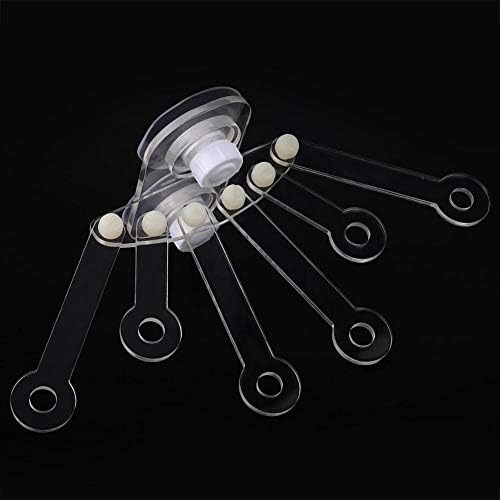 Pssopp Acrylic Aquarium Rack, Transparent Fish Bracket Holder Frag Plugs Rack Live Fish Suction Cup Stand with Six Claw