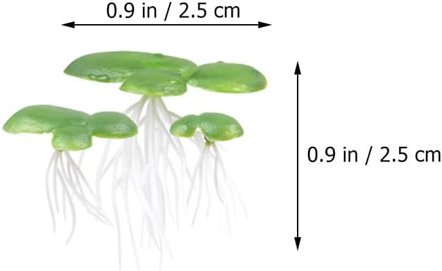 Balacoo 54 Pcs Artificial Mini Duckweed with Root, Mini Fake Duckweed for Aquarium Decor, Plastic Floating Fish Plants for Fish Tank Decor