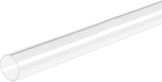 DMiotech 26mm x 30mm 20" Clear Acrylic Pipe Rigid Plastic Tubing for Aquarium Water Pipe, Water Cooling System, Plumbing