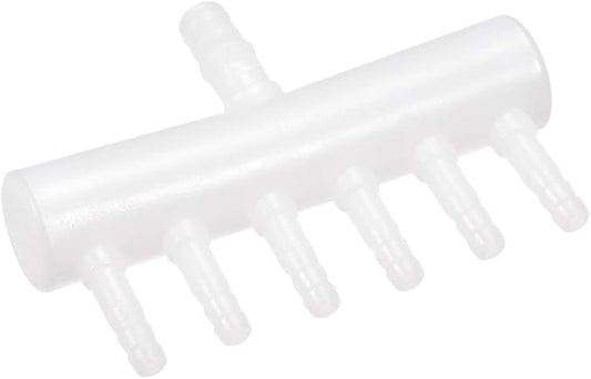 uxcell 8mm to 4mm 6 Way Aquarium Air Line Tubing Splitter Connector Fish Tank Plastic Air Flow Divider Oxygen Splitter Lever Valve