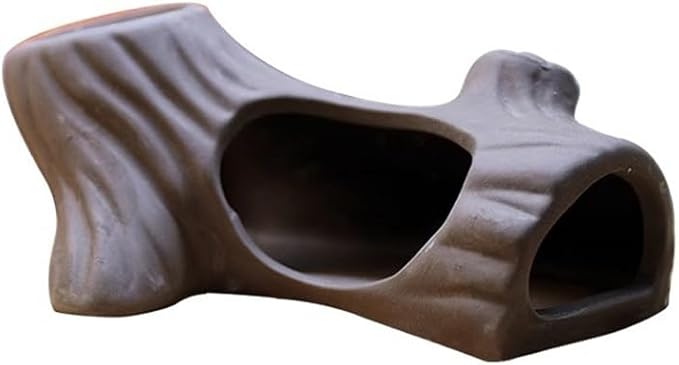 Red Soil, Purple Sand, Fish and Shrimp shelter Holes，Aquarium Decoration，Aquarium Ornament Plastic Fish Tank Decoration for Aquarium Landscape (Purple Sand Wooden jar), ZY-3005