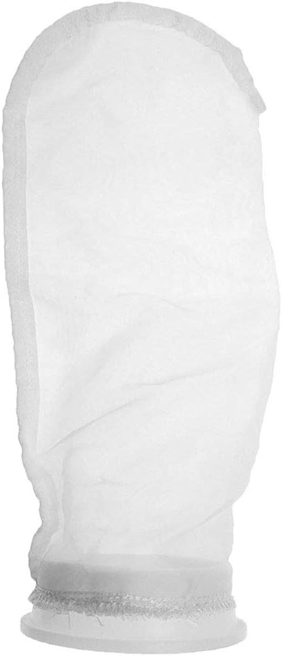 Nylon Mesh Filter Socks 4 Inch Ring 50/100 / 200/300 Micron - by 15 Inch Long – Aquarium Filter Bags - 2 Pack (100 Micron - 4 x 15 Inch)