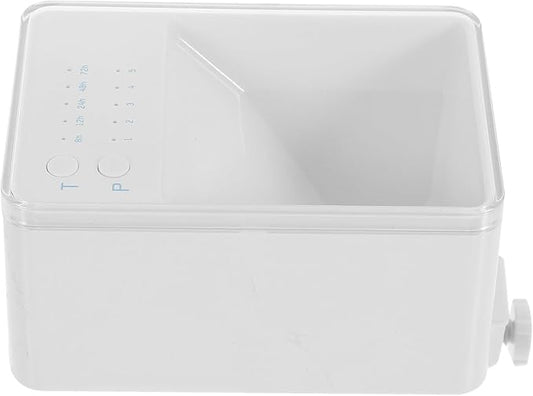 ABOOFAN Automatic Aquarium Fish Feeder, Small Plastic Fish Tank Feeder with Sealed Design, Programmable Timer for Precise Automatic Feeding in Home Aquariums