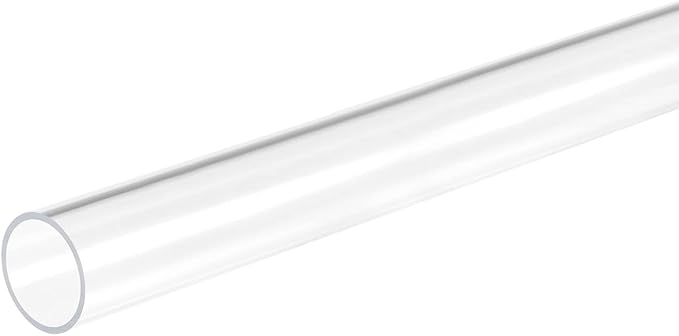 DMiotech 15mm x 18mm 20" Clear Acrylic Pipe Rigid Plastic Tubing for Aquarium Water Pipe, Water Cooling System, Plumbing