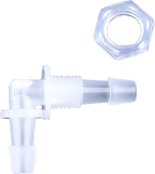 5Pcs Hex Nut PP Pagoda Elbow Connectors Aquarium Tank Air Pump Hose Joints Irrigation Pipe Fittings,7.9-G1I4-7.9