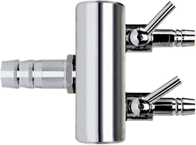 2Pcs 2-Way Air Flow Control Lever Valve with Airline Tubing Connector for Aquarium, Fish Tank
