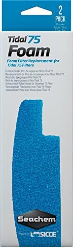 Seachem Foam Filter Sponge Replacement - Foam Tidal 75 Filter 2 Pack