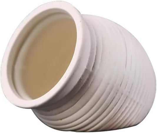 Red Soil, Purple Sand, Fish and Shrimp shelter Holes，Aquarium Decoration，Aquarium Ornament Plastic Fish Tank Decoration for Aquarium Landscape (White Pottery jar Small Size), ZY-3005