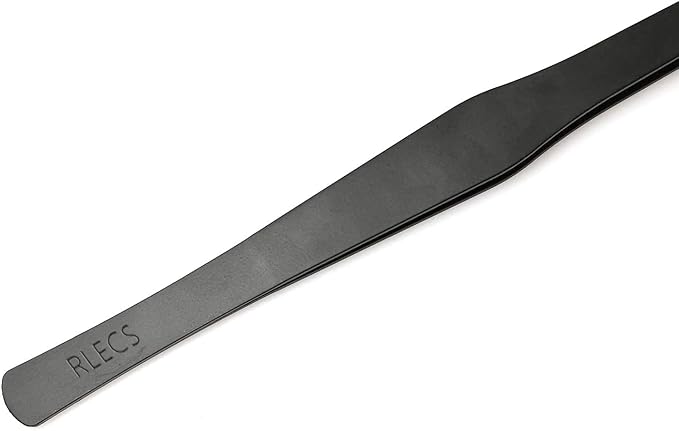 RLECS 15 inch Aquarium Tweezers Non-Slip Stainless Steel Curved Tweezer with Carbonation Protection Coating Fish Tank Cleaner Aquarium Accessories, Black