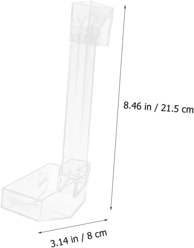 DOITOOL Acrylic Aquarium Fish Feeder Tube with Shrimp Feeding Dish 21cm for Fish Tank Automatic Feeding Aquarium Accessories