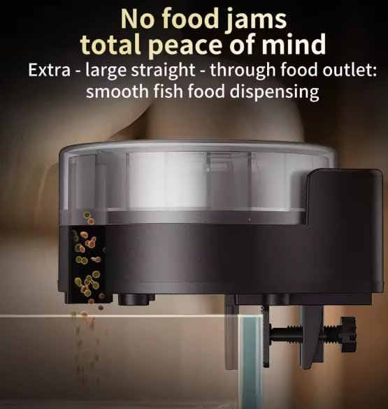 RF-20 Automatic Fish Feeder – Programmable Digital Aquarium Auto Feeder with LCD Display, Battery Operated, 20 x 7ml Slots – Vacation Fish Food Dispenser for Tanks & Aquariums