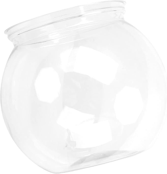 Betta Fish Tank 2 Gallon Capacity Clear Plastic Material Desktop Fish Bowl for Stress Relief at Work 50% Larger Space for Betta Comfort Bookshelf Decor Aquarium