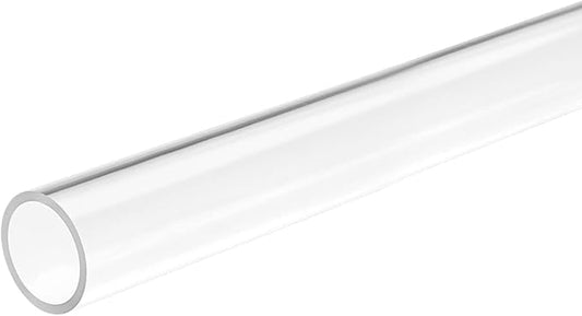 DMiotech 21mm x 25mm 20" Clear Acrylic Pipe Rigid Plastic Tubing for Aquarium Water Pipe, Water Cooling System, Plumbing