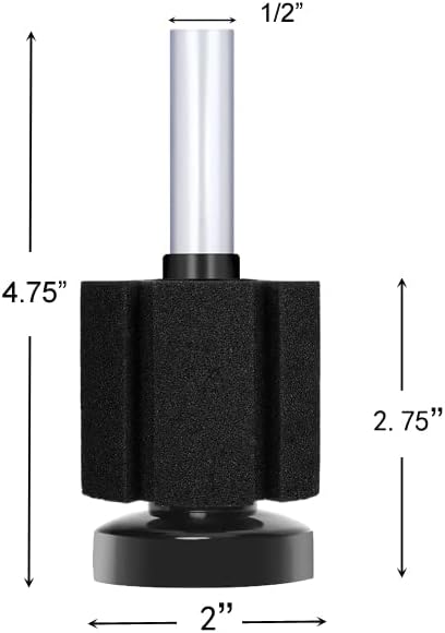 AQUANEAT Aquarium Siphon, Fish Tank Siphon Bundle with 3packs Sponge Filter up to 10Gal