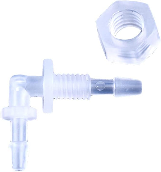 5Pcs Hex Nut PP Pagoda Elbow Connectors Aquarium Tank Air Pump Hose Joints Irrigation Pipe Fittings,3.2-M6-3.2