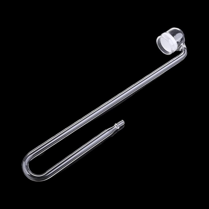 ljhnba Glass CO2 Diffuser Transparent Atomizer U-Shape R-Shape for Planted for Tank Easy to Use Aquarium Accessories Glass Co2 Diffuser for Aquarium