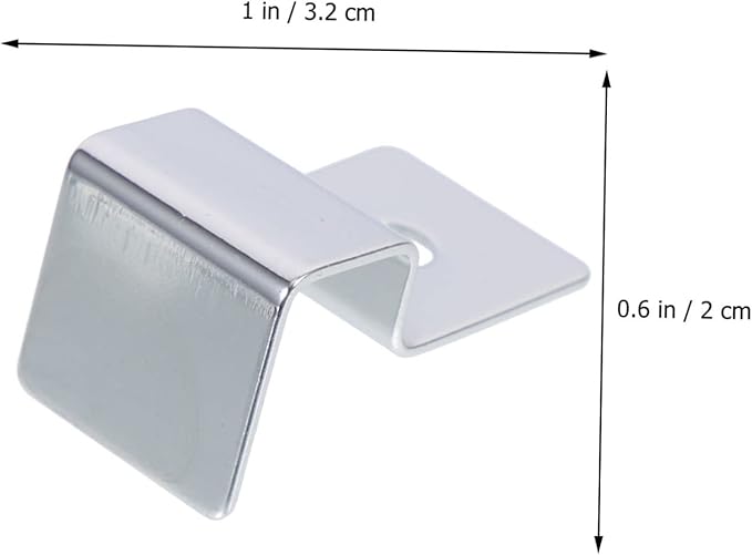 Kisangel 20pcs Stainless Steel Fish Tank Lid Support Clips Aquarium Glass Cover Brackets for Thick Glass Wear-Resistant Design for Easy Cleaning and Maintenance