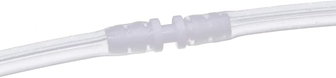 Treedix 20pcs Aquarium Air Valve Connector White Plastic Inline Tubing, Compatible with 2mm ID x 4mm OD Tube