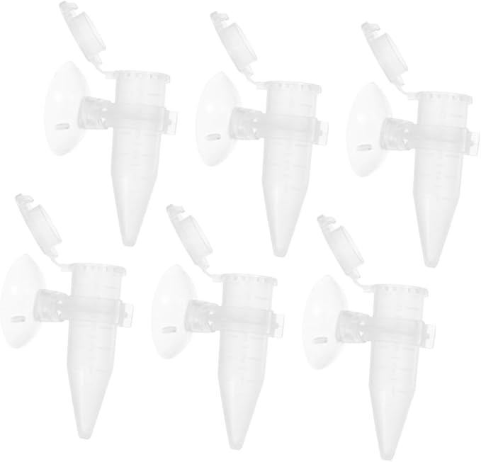 Totority 6pcs Automatic Feeder Brine Shrimp Feeder for Fish Tanks Plastic Cups Suction Cup Design Fish Bowl Accessories