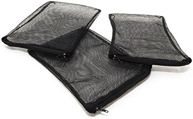 CNZ Universal Media Filter Bag for Ammonia Remover, Bio-Ball, Ceramic Ring, Pellet Carbon (8" x 5.5" 3-Pack Black)