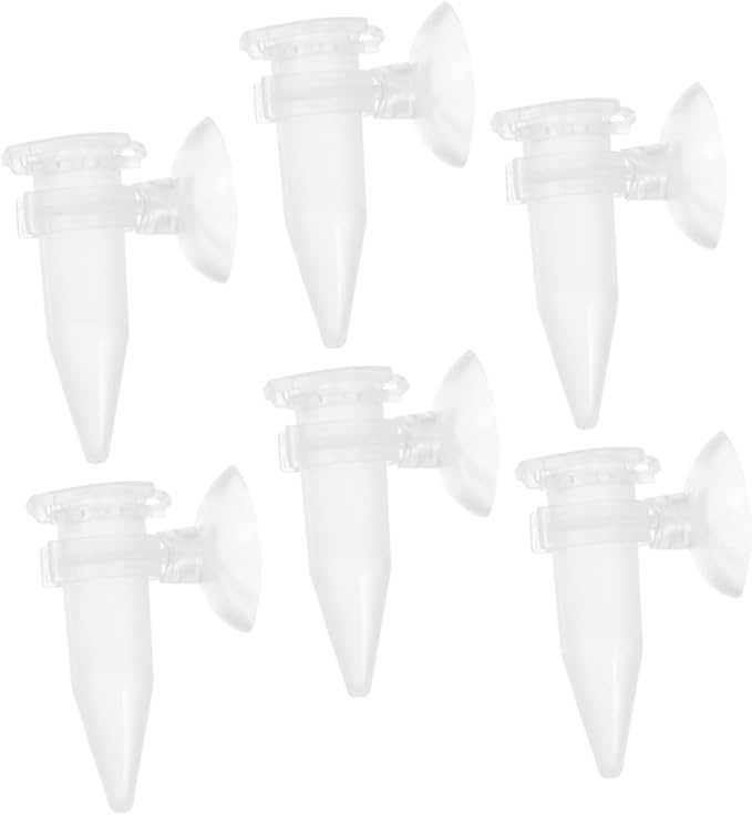 Hemoton 6pcs Automatic Feeder for Aquarium Fish Suction Cup Shrimp Feeder Cup Reusable Plastic Fish Food Holder