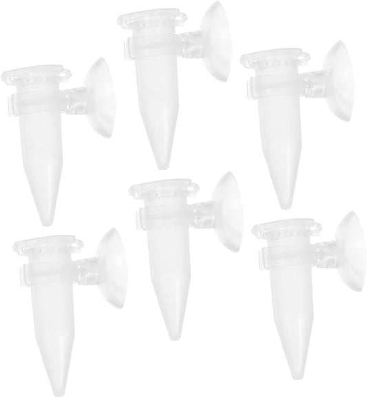 Hemoton 6pcs Automatic Feeder for Aquarium Fish Suction Cup Shrimp Feeder Cup Reusable Plastic Fish Food Holder