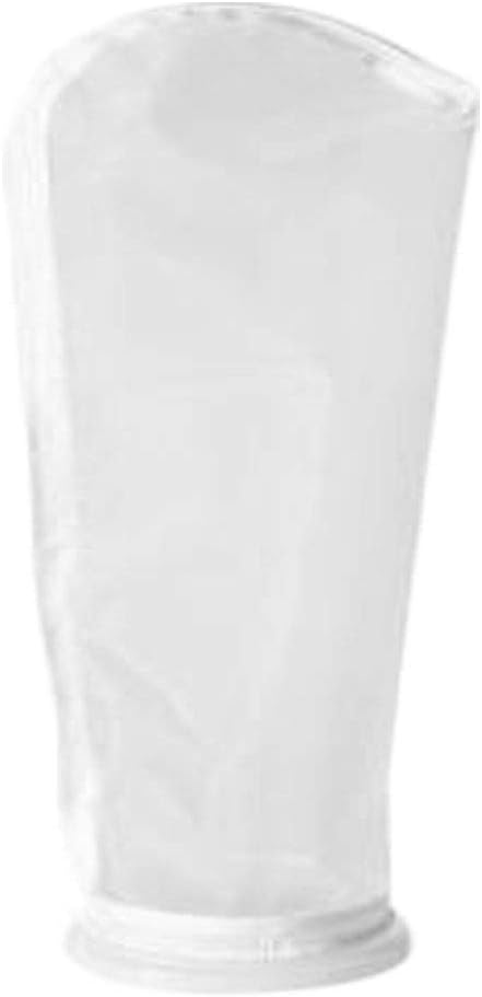 5Pack Nylon Mesh Filter Socks 4 Inch Ring 50/75 / 100/200 / 300/400 Micron - by 14 Inch Long – Aquarium Filter Bags (100 Micron 4" x 14" Nylon Mesh Bag)