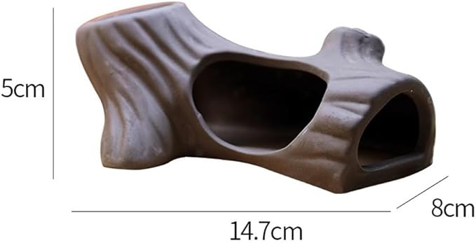 Red Soil, Purple Sand, Fish and Shrimp shelter Holes，Aquarium Decoration，Aquarium Ornament Plastic Fish Tank Decoration for Aquarium Landscape (Purple Sand Wooden jar), ZY-3005