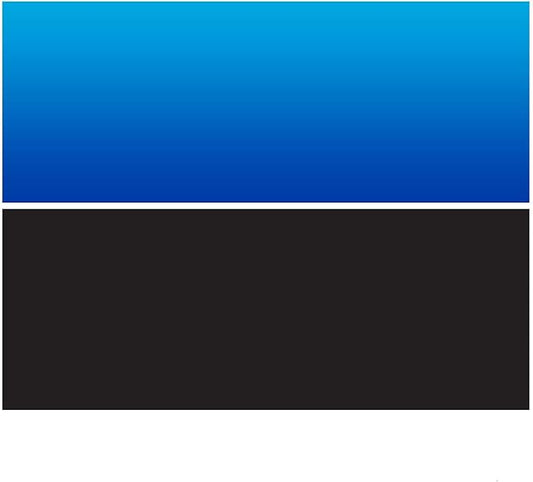 Aquarium Background Ocean Blue/Black Double Sides 60 by 24 Inch (60"X24")