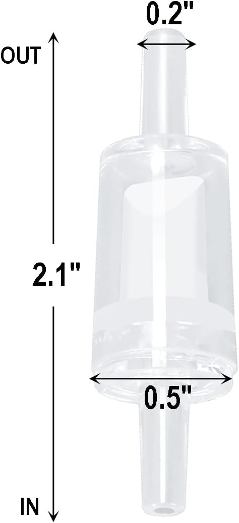 AQUANEAT Aquarium Check Valve, One Way Non Return Valve for Air Pump, Fish Tank Accessories, 10pcs (Clear)