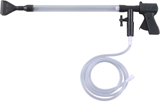 Asixxsix Aquarium Gravel Cleaner, Semi Automatic Aquarium Siphon Vacuum Cleaner Multifunctional Fish Water Changer for Sand Washing, Change Water Fast, Easy to Install