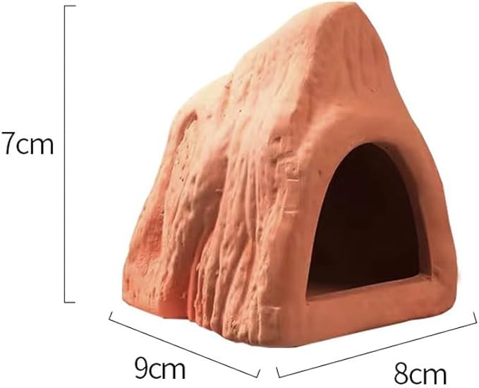 Red Soil, Purple Sand, Fish and Shrimp shelter Holes，Aquarium Decoration，Aquarium Ornament Plastic Fish Tank Decoration for Aquarium Landscape (Cave Shelter), ZY-3005