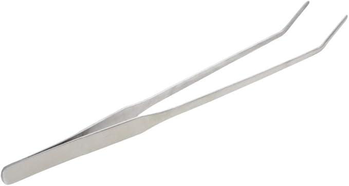 Utoolmart Aquarium Plant Tweezer, Stainless Steel Curved Tweezer, Aquarium Tweezers Extra Long 27cm, for Fish Tank Plant Aquascape Tools, Feeding Tongs, 5 Pcs