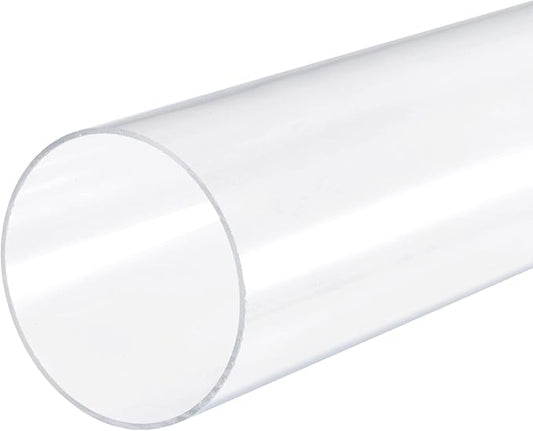 DMiotech 86mm x 90mm 20" Clear Acrylic Pipe Rigid Plastic Tubing for Aquarium Water Pipe, Water Cooling System, Plumbing