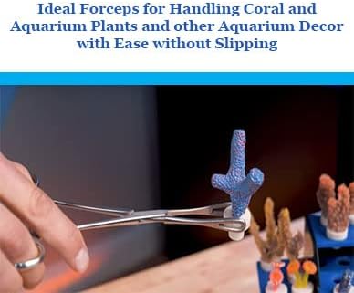 A2Z-Aquascaping Maintenance Tools Accessories,Anti-Rust Stainless Steel Tweezers Scissors Spatula for Aquarium Tank Clean, Fish Tank, Bonsai, Algae Scrapers (7" Coral Hemostat Forceps - Straight)