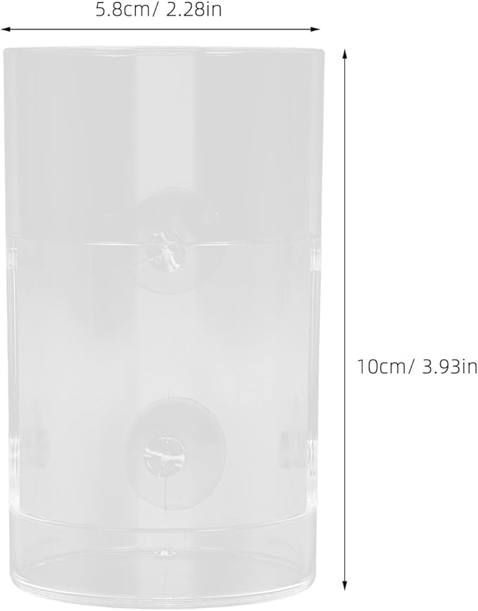 Automatic Aquarium Fish Feeder Tank Fish Food Holder Acrylic Feeding Bowl with Suction Cup for Shrimp and Guppy Vacation Feeding