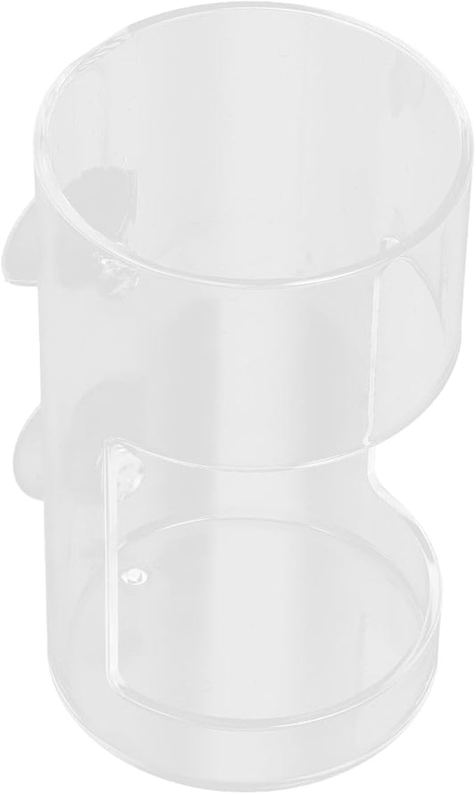 UPKOCH Acrylic Automatic Fish Feeder for Aquarium Tank Feeding Bowl with Shrimp Feeding Dish Compact Round Design for Betta and Guppy