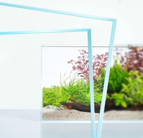 Rimless Low Iron, Glass Aquarium Tank 5mm Thickness Standard Jointed (7.8" L × 8.6" W × 11" H)