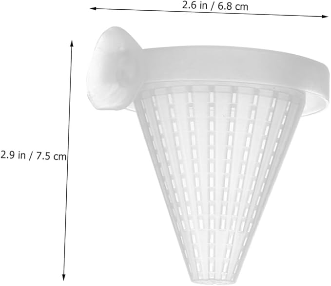 VILLCASE 3pcs Aquarium Red Worm Feeder Cone Automatic Fish Feeding Cups with Suction for Tank Shrimp and Live Fish Feeding