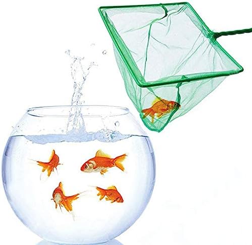 Aquarium Fish Nets, DSSPORT 4 Inch Small Mesh Fish Catch Nets with Plastic Handle Green