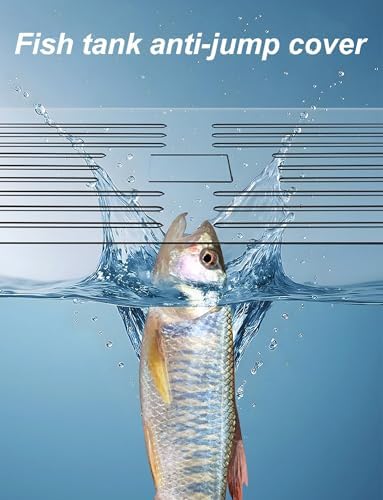 Custom Acrylic Aquarium Top Cover - Jump-Proof Hood for Cats, Fish Safe Design with Fresh Air Vent, Adjustable Size (40x30CM / 15.7x11.8in)